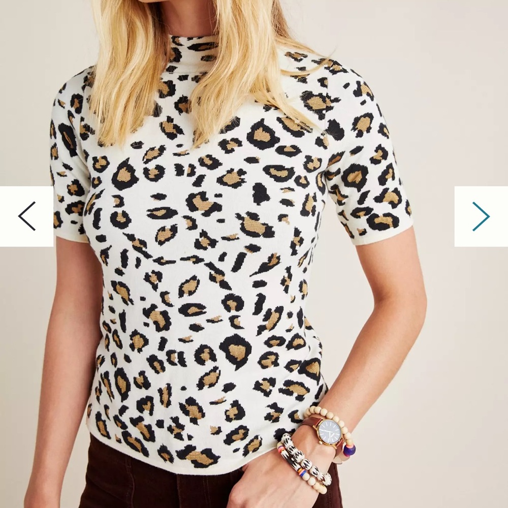 Anthropologie Field Flower Naomi Cheetah Print Mock Neck
Sweater